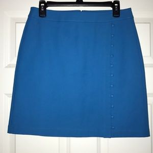 Bright blue skirt